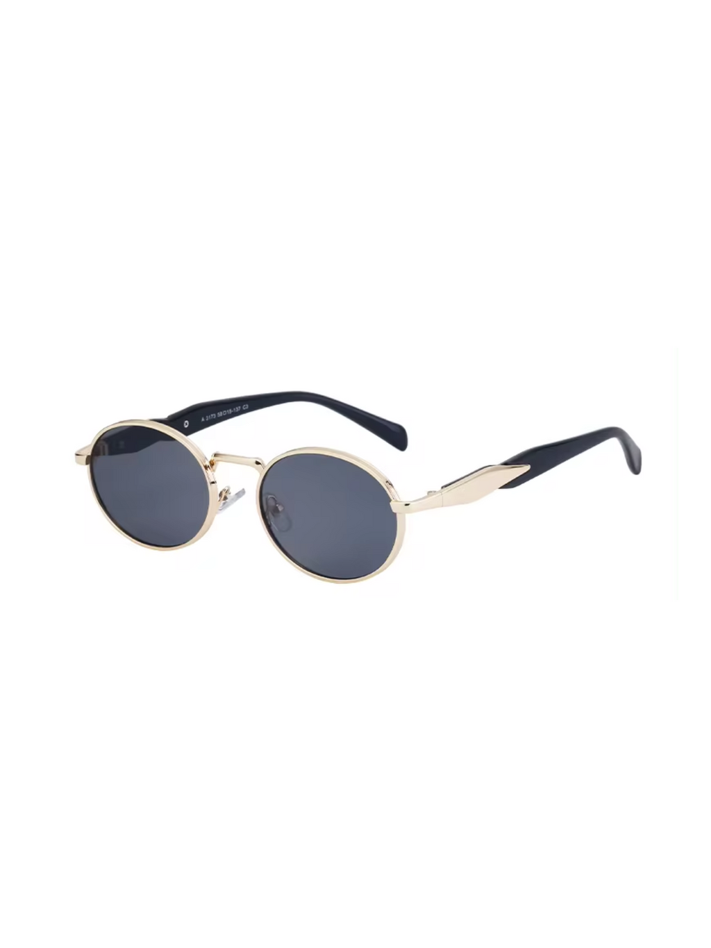 Óculos de sol Lana preto com lentes escuras e armação dourada da Bjoy.